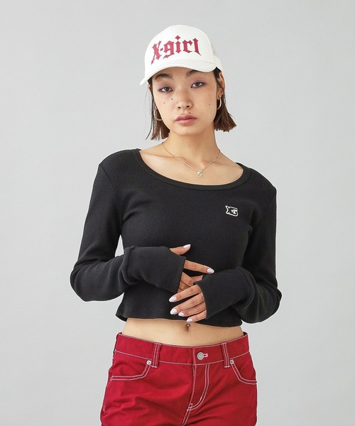 トップス X-girl xHYSTERIC GLAMOUR L/S COMPACT TOP X-girl HYSTERIC GLAMOUR L/S COMPACT TOP