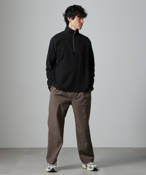 NANO universe（ナノユニバース）の「ブークレジャガード ハーフZIP 長袖（Tシャツ/カットソー・メンズ・ホワイト/ブラック/グレー・M/L）」の3枚目の写真