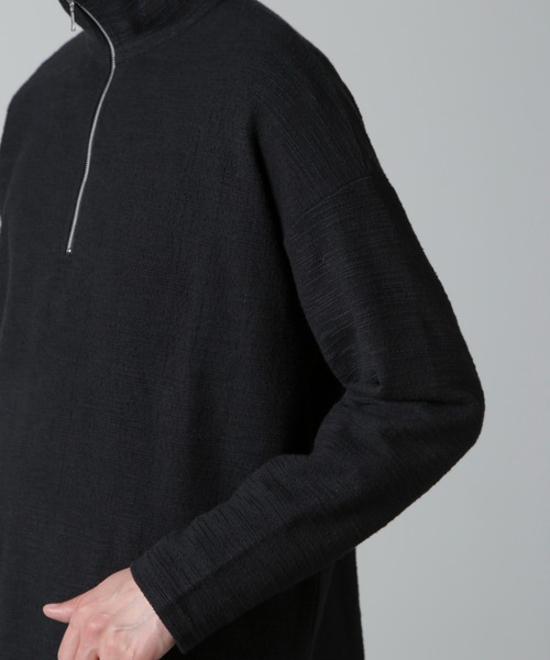 NANO universe（ナノユニバース）の「ブークレジャガード ハーフZIP 長袖（Tシャツ/カットソー・メンズ・ホワイト/ブラック/グレー・M/L）」の15枚目の写真