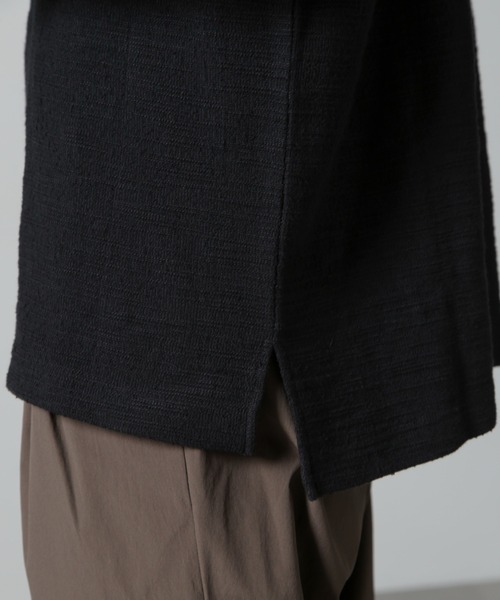 NANO universe（ナノユニバース）の「ブークレジャガード ハーフZIP 長袖（Tシャツ/カットソー・メンズ・ホワイト/ブラック/グレー・M/L）」の14枚目の写真