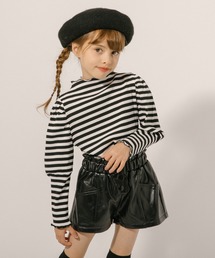 URBAN CHERRY（アーバンチェリー）の「パフスリーブメロウリブトップス（Tシャツ/カットソー・キッズ）」