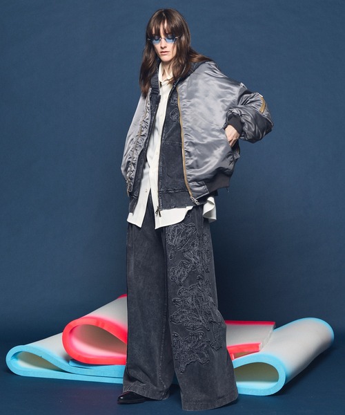 美品 メゾンスペシャル プライムオーバー ナイロンMA-1 ボンバージャケット Prime-Over Nylon MA-1 Bomber Jacket