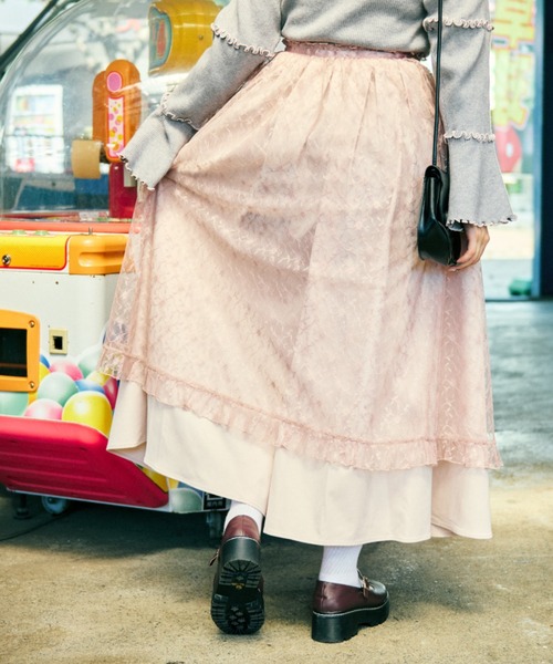 クティールとレトロ】レースラップスカートSET（スカート）｜kutir