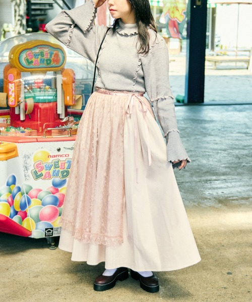 クティールとレトロ】レースラップスカートSET（スカート）｜kutir