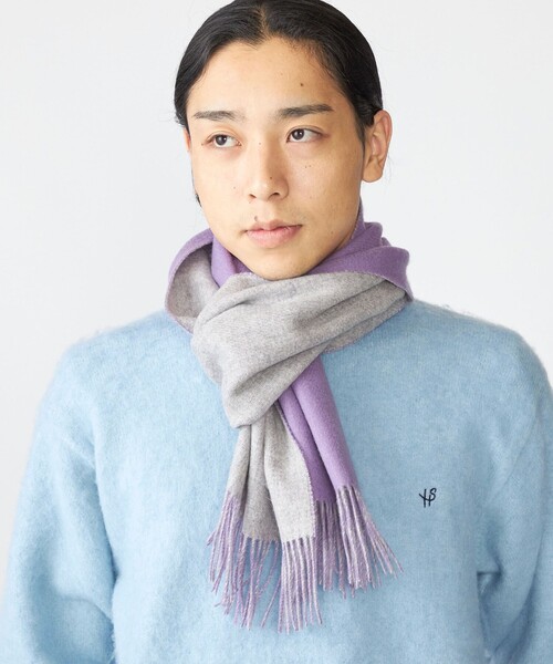 【セール】SHIPS: ソリッド カシミヤ ダブルフェイス マフラー（マフラー）｜SHIPS（シップス）