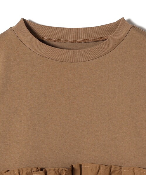 SHIPS Colors(シップス カラーズ)の「SHIPS Colors:〈手洗い可能〉フハクドッキング ロングスリーブ TEE(Tシャツ/カットソー・レディース・キャメル/ブラック/オフホワイト・ONE SIZE)」の8枚目の写真