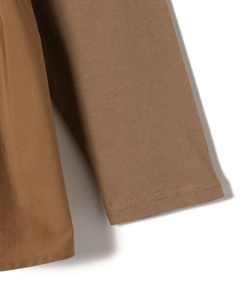 SHIPS Colors(シップス カラーズ)の「SHIPS Colors:〈手洗い可能〉フハクドッキング ロングスリーブ TEE(Tシャツ/カットソー・レディース・キャメル/ブラック/オフホワイト・ONE SIZE)」の9枚目の写真