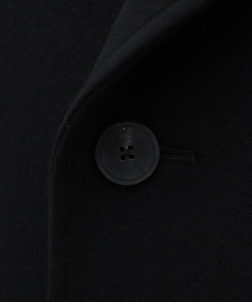 ATON（エイトン）の「ATON(エイトン) SUPER 160S DOUBLE SAXONY DOUBLE BREASTED COAT SCAGCW0902（チェスターコート・メンズ・ブラック・6/4）」の14枚目の写真