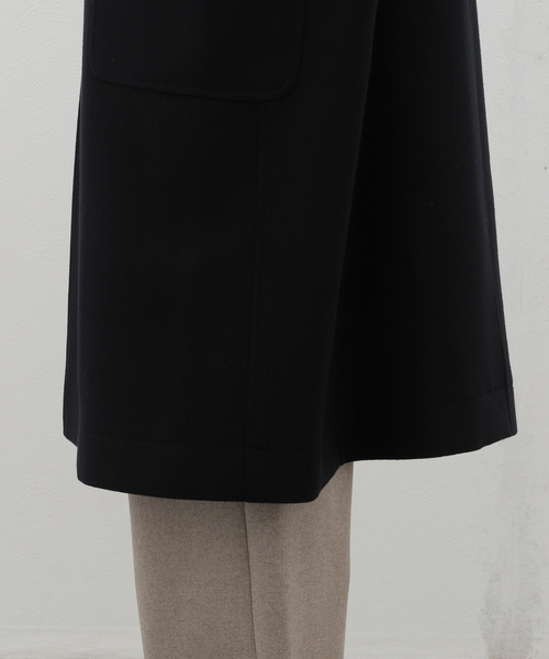 ATON（エイトン）の「ATON(エイトン) SUPER 160S DOUBLE SAXONY DOUBLE BREASTED COAT SCAGCW0902（チェスターコート・メンズ・ブラック・6/4）」の16枚目の写真