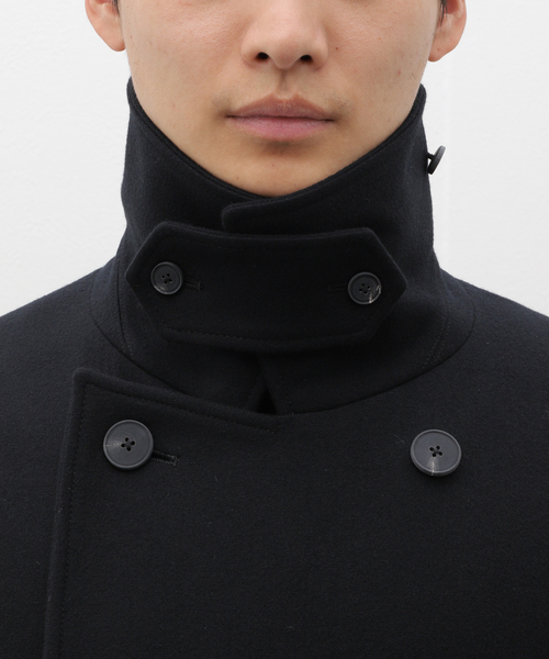 ATON（エイトン）の「ATON(エイトン) SUPER 160S DOUBLE SAXONY DOUBLE BREASTED COAT SCAGCW0902（チェスターコート・メンズ・ブラック・6/4）」の6枚目の写真