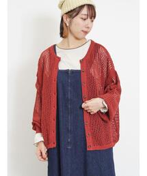 Samansa Mos2 | 透かし柄前後2WAYニット(ニット/セーター)