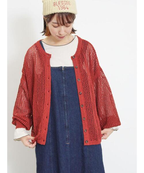 Samansa Mos2(サマンサ モスモス)の「透かし柄前後2WAYニット(ニット/セーター・レディース・ボルドー/ブラック/グリーン/マスタード/ベージュ・F)」の14枚目の写真