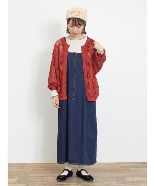 Samansa Mos2(サマンサ モスモス)の「透かし柄前後2WAYニット(ニット/セーター・レディース・ボルドー/ブラック/グリーン/マスタード/ベージュ・F)」の15枚目の写真