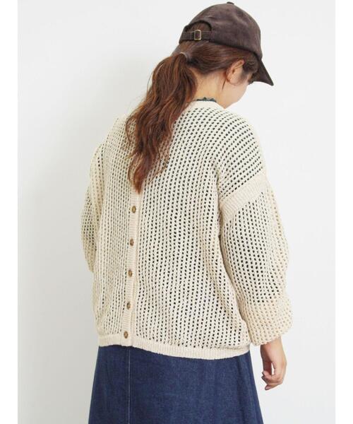 Samansa Mos2(サマンサ モスモス)の「透かし柄前後2WAYニット(ニット/セーター・レディース・ボルドー/ブラック/グリーン/マスタード/ベージュ・F)」の18枚目の写真