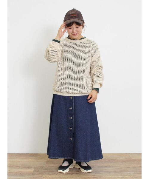 Samansa Mos2(サマンサ モスモス)の「透かし柄前後2WAYニット(ニット/セーター・レディース・ボルドー/ブラック/グリーン/マスタード/ベージュ・F)」の19枚目の写真