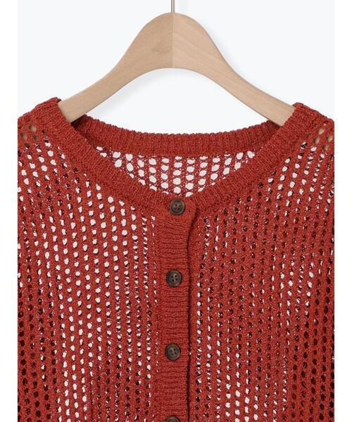 Samansa Mos2(サマンサ モスモス)の「透かし柄前後2WAYニット(ニット/セーター・レディース・ボルドー/ブラック/グリーン/マスタード/ベージュ・F)」の8枚目の写真