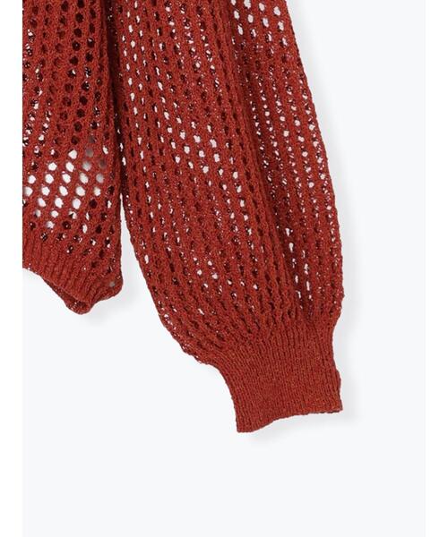 Samansa Mos2(サマンサ モスモス)の「透かし柄前後2WAYニット(ニット/セーター・レディース・ボルドー/ブラック/グリーン/マスタード/ベージュ・F)」の9枚目の写真