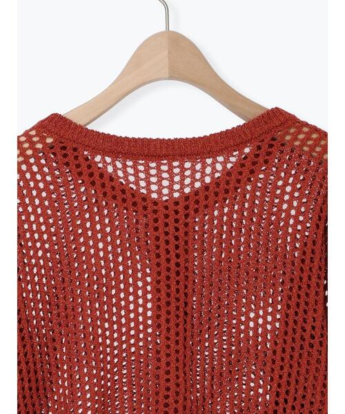 Samansa Mos2(サマンサ モスモス)の「透かし柄前後2WAYニット(ニット/セーター・レディース・ボルドー/ブラック/グリーン/マスタード/ベージュ・F)」の11枚目の写真