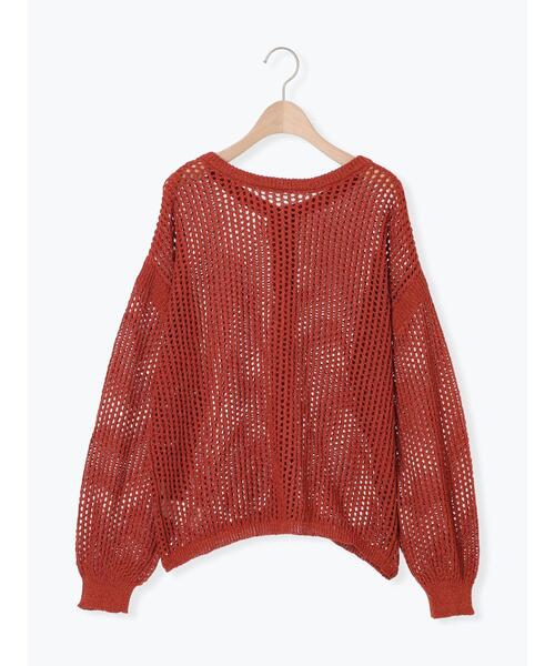 Samansa Mos2(サマンサ モスモス)の「透かし柄前後2WAYニット(ニット/セーター・レディース・ボルドー/ブラック/グリーン/マスタード/ベージュ・F)」の13枚目の写真