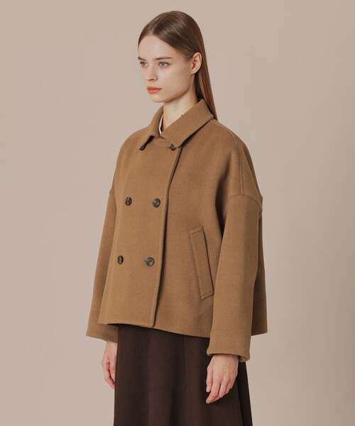 MACKINTOSH LONDON(マッキントッシュ ロンドン)の「【Precious掲載】【FYVIE/フィビー】リーバースチェックウールコート(ピーコート・レディース・ベージュ系その他/ネイビー・38)」の9枚目の写真