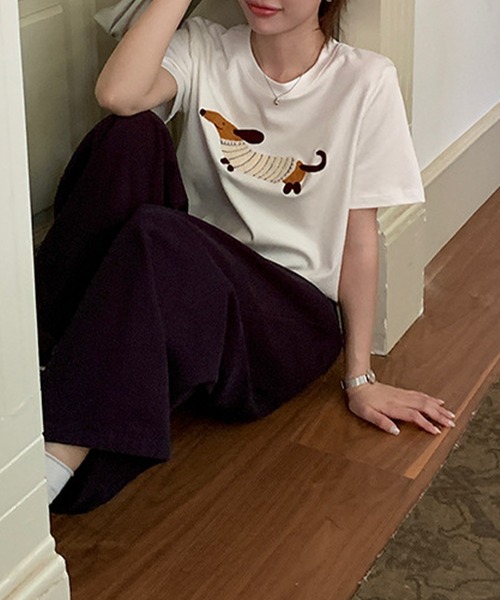 aimoha（アイモハ）の「タック入りワイドロングパンツ（その他パンツ・レディース・ベージュ/ネイビー・FREE）」の13枚目の写真