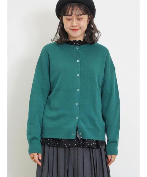 Samansa Mos2（サマンサ モスモス）の「【マシンウォッシャブル・アンチピリング】柄アソートニット（カーディガン/ボレロ・レディース・ブラック/レッド/グリーン/パープル/イエロー・F）」の3枚目の写真