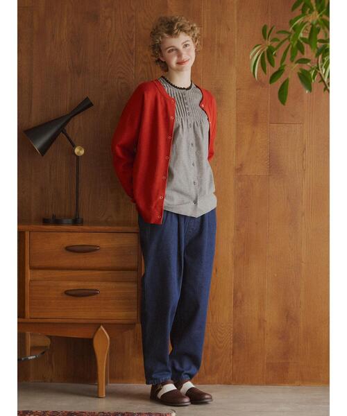 Samansa Mos2（サマンサ モスモス）の「【マシンウォッシャブル・アンチピリング】柄アソートニット（カーディガン/ボレロ・レディース・ブラック/レッド/グリーン/パープル/イエロー・F）」の8枚目の写真