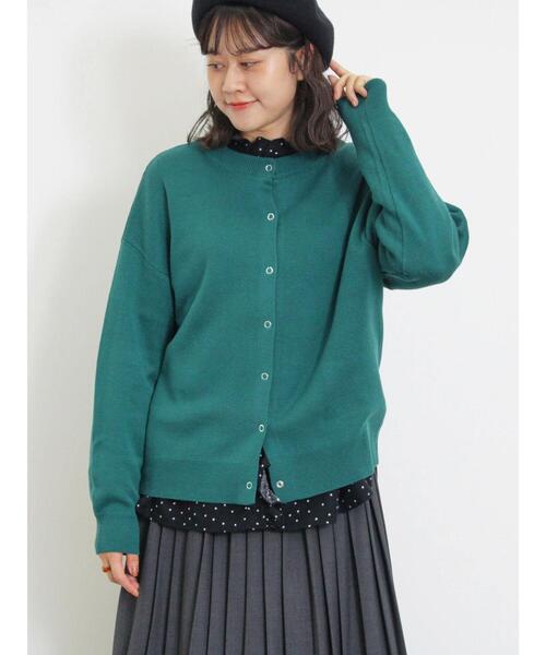 Samansa Mos2（サマンサ モスモス）の「【マシンウォッシャブル・アンチピリング】柄アソートニット（カーディガン/ボレロ・レディース・ブラック/レッド/グリーン/パープル/イエロー・F）」の15枚目の写真