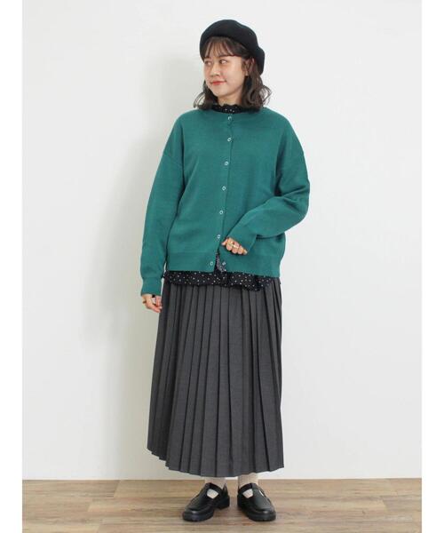 Samansa Mos2（サマンサ モスモス）の「【マシンウォッシャブル・アンチピリング】柄アソートニット（カーディガン/ボレロ・レディース・ブラック/レッド/グリーン/パープル/イエロー・F）」の16枚目の写真