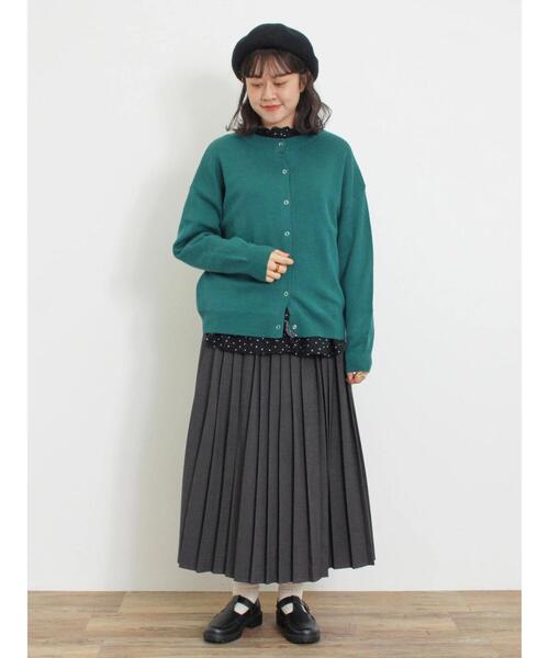 Samansa Mos2（サマンサ モスモス）の「【マシンウォッシャブル・アンチピリング】柄アソートニット（カーディガン/ボレロ・レディース・ブラック/レッド/グリーン/パープル/イエロー・F）」の17枚目の写真