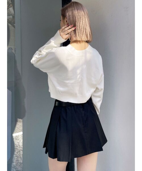 GYDA（ジェイダ）の「FANCIERラメニットトップス（ニット/セーター・レディース・オフホワイト/ブラック/スカイブルー/グレー・FREE）」の6枚目の写真