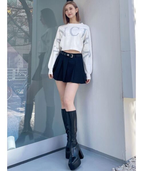 GYDA（ジェイダ）の「FANCIERラメニットトップス（ニット/セーター・レディース・オフホワイト/ブラック/スカイブルー/グレー・FREE）」の7枚目の写真