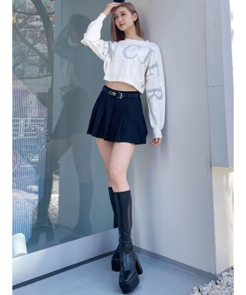 GYDA（ジェイダ）の「FANCIERラメニットトップス（ニット/セーター・レディース・オフホワイト/ブラック/スカイブルー/グレー・FREE）」の8枚目の写真