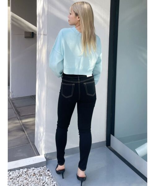 GYDA（ジェイダ）の「FANCIERラメニットトップス（ニット/セーター・レディース・オフホワイト/ブラック/スカイブルー/グレー・FREE）」の16枚目の写真