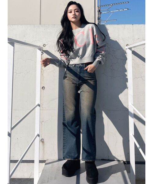 GYDA（ジェイダ）の「FANCIERラメニットトップス（ニット/セーター・レディース・オフホワイト/ブラック/スカイブルー/グレー・FREE）」の17枚目の写真