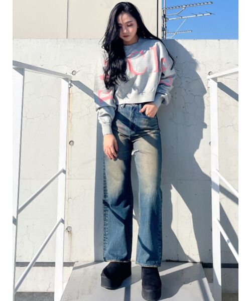 GYDA（ジェイダ）の「FANCIERラメニットトップス（ニット/セーター・レディース・オフホワイト/ブラック/スカイブルー/グレー・FREE）」の18枚目の写真