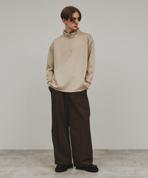 希少新品タグ付✨TOGA×Dickies ジップアップシャツ　薄手ブルゾン スエードプチドルマンハーフジップカットソー（カットソー