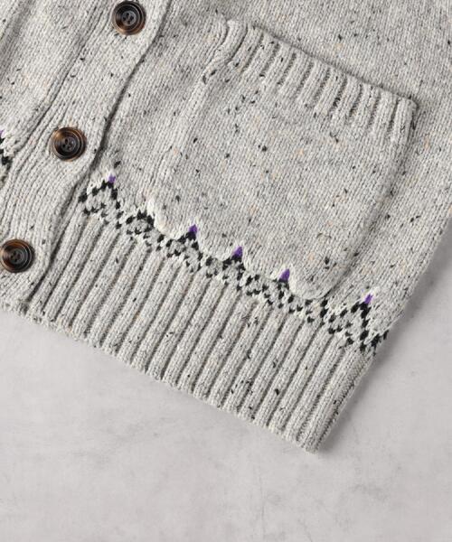 Right-on(ライトオン)の「Other(ソノタ)「USA WOOL MIX」求心柄カウチン(その他トップス・レディース・オフホワイト/ネイビー・M/L/XL)」の4枚目の写真