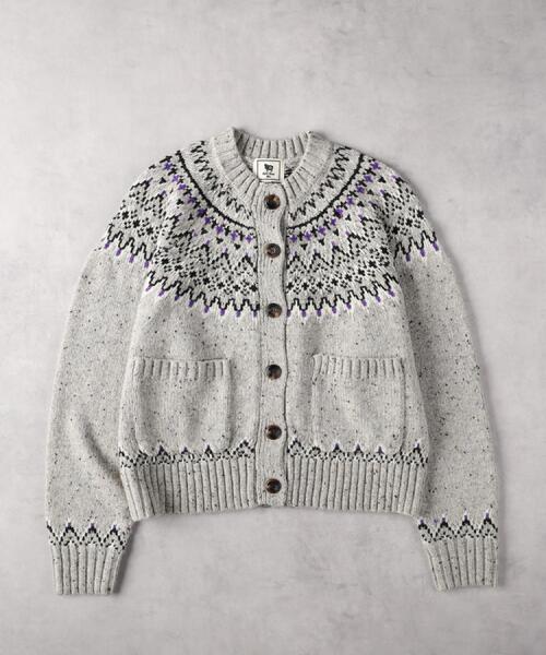 Right-on(ライトオン)の「Other(ソノタ)「USA WOOL MIX」求心柄カウチン(その他トップス・レディース・オフホワイト/ネイビー・M/L/XL)」の6枚目の写真