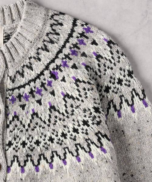 Right-on(ライトオン)の「Other(ソノタ)「USA WOOL MIX」求心柄カウチン(その他トップス・レディース・オフホワイト/ネイビー・M/L/XL)」の7枚目の写真