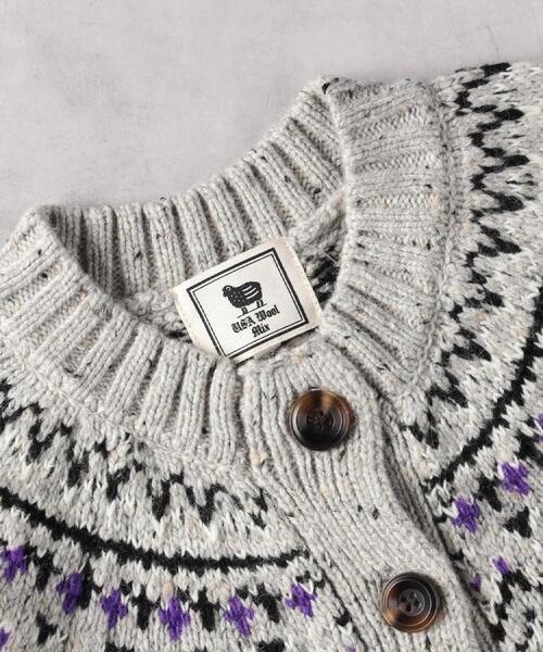 Right-on(ライトオン)の「Other(ソノタ)「USA WOOL MIX」求心柄カウチン(その他トップス・レディース・オフホワイト/ネイビー・M/L/XL)」の8枚目の写真