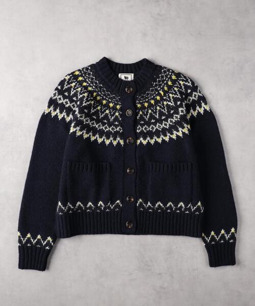 Right-on(ライトオン)の「Other(ソノタ)「USA WOOL MIX」求心柄カウチン(その他トップス・レディース・オフホワイト/ネイビー・M/L/XL)」の18枚目の写真