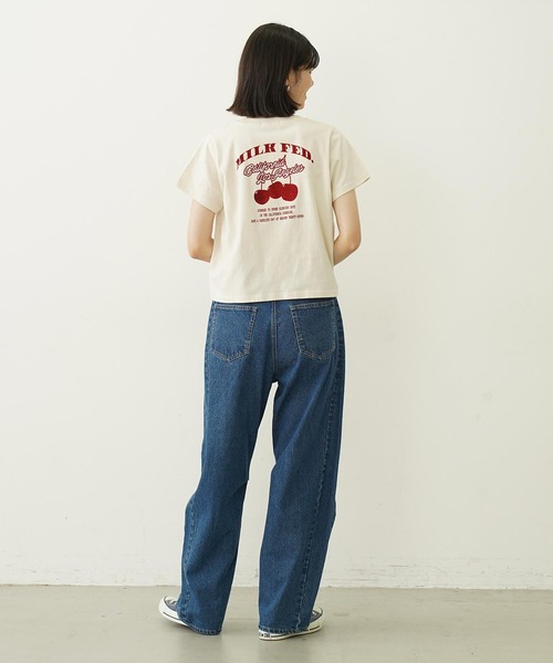 MILKFED.（ミルクフェド）の「GLITTER  CHERRY COMPACT S/S TEE（Tシャツ/カットソー・レディース・オフホワイト/ブラック/ライトグリーン・S/M）」の17枚目の写真