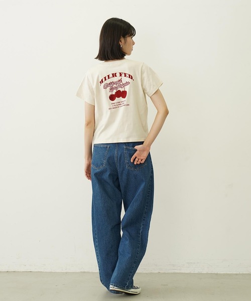 MILKFED.（ミルクフェド）の「GLITTER  CHERRY COMPACT S/S TEE（Tシャツ/カットソー・レディース・オフホワイト/ブラック/ライトグリーン・S/M）」の18枚目の写真