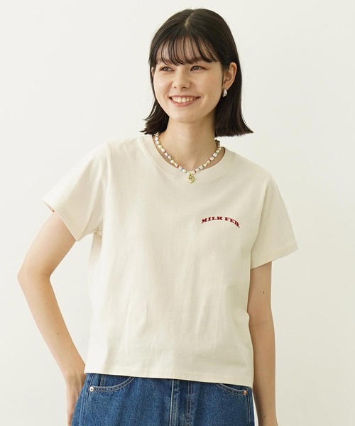 MILKFED.（ミルクフェド）の「GLITTER  CHERRY COMPACT S/S TEE（Tシャツ/カットソー・レディース・オフホワイト/ブラック/ライトグリーン・S/M）」の11枚目の写真