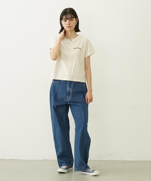 MILKFED.（ミルクフェド）の「GLITTER  CHERRY COMPACT S/S TEE（Tシャツ/カットソー・レディース・オフホワイト/ブラック/ライトグリーン・S/M）」の14枚目の写真