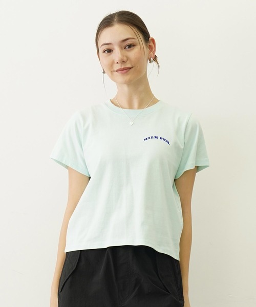 MILKFED.（ミルクフェド）の「GLITTER  CHERRY COMPACT S/S TEE（Tシャツ/カットソー・レディース・オフホワイト/ブラック/ライトグリーン・S/M）」の4枚目の写真
