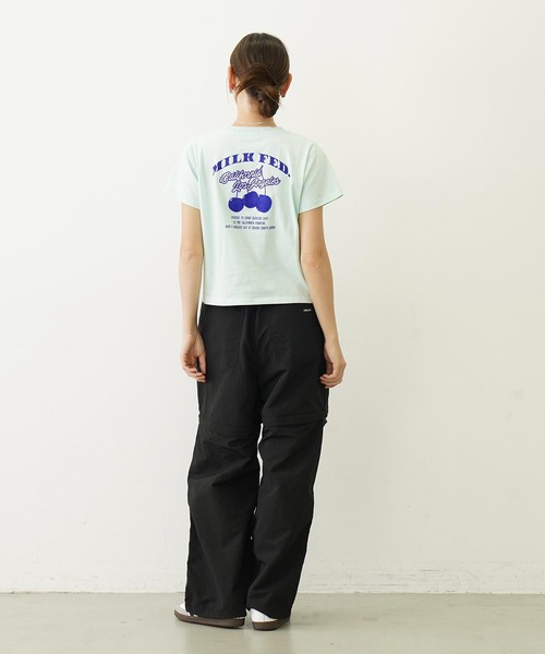 MILKFED.（ミルクフェド）の「GLITTER  CHERRY COMPACT S/S TEE（Tシャツ/カットソー・レディース・オフホワイト/ブラック/ライトグリーン・S/M）」の7枚目の写真
