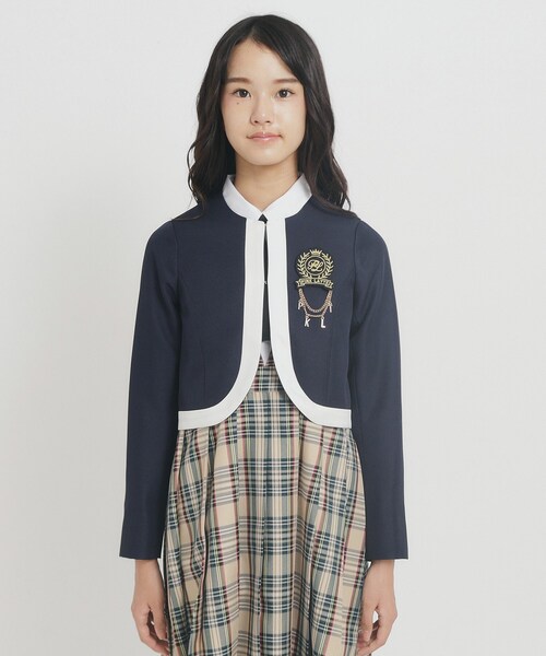 【25年入卒・セレモニー・卒服】ボレロジャケット(ノーカラージャケット)|PINK-latte(ピンクラテ) 【25年入卒・セレモニー・卒服】ボレロジャケット(ノーカラージャケット)|PINK-latte(ピンクラテ)