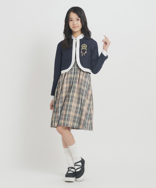 【25年入卒・セレモニー・卒服】ボレロジャケット(ノーカラージャケット)|PINK-latte(ピンクラテ) 【25年入卒・セレモニー・卒服】ボレロジャケット(ノーカラージャケット)|PINK-latte(ピンクラテ)